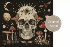 Gothic Skull Tumbler Wrap Design, Mystical Tumbler Design Product Image 2