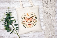 Celestial Butterfly Illustration PNG, Moon Illustration Product Image 2