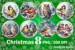 Birds Christmas Sublimation PNG Bundle Product Image 1