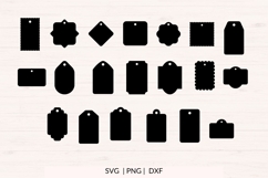 Gift Tag SVG Bundle | 40 Blank Printable Tags, PNG DXF Product Image 2