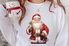 Watercolor Santa Claus Sublimation Clipart, Santa PNG Product Image 2