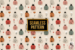 Ladybug Insects Digital Paper Pattern Product Image 2