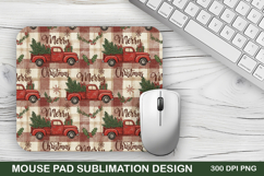 Christmas Truck Mouse Pad Sublimation - Christmas Design Product Image 1