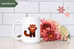 Red Panda Illustration, Red Panda PNG, Baby Animals Print Product Image 2
