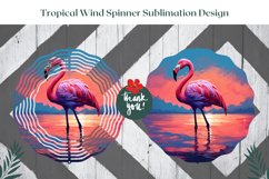 Flamingo Wind Spinner Sublimation, Summer Sublimation Product Image 2