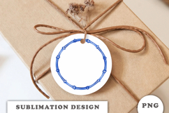 Watercolor Blue Bamboo Frame PNG Product Image 2
