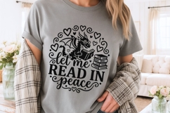 Let Me Read In Peace Svg, Book Lover Svg, Book Dragon Svg. Product Image 3