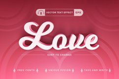 Set 10 Pink Love Editable Text Effects | Font Styles Product Image 2