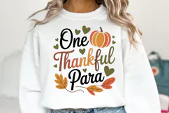 One Thankful Para Svg | Thanksgiving Svg | Shirt Svg Product Image 2