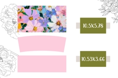 Pink Tumbler Wrap, Art Flowers 40 Oz Tumbler Design Product Image 2