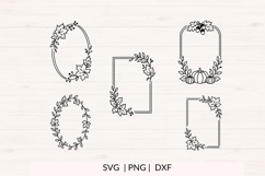 Fall Borders, Autumn Frames, Wedding Frames svg, png, dxf Product Image 2