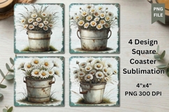 Lavender Porch Coaster Sublimation PNG,Windows and Door Desi Product Image 2