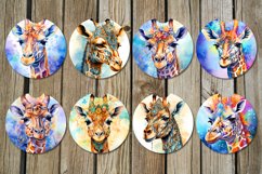 Watercolor giraffe | Animals Car coaster &amp; key chain designs Product Image 2