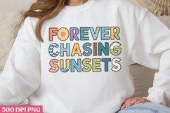 Forever Chasing Sunsets PNG, Vintage Summer Sublimation PNG Product Image 1