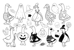 Halloween Silly Goose PNG,SVG Product Image 3