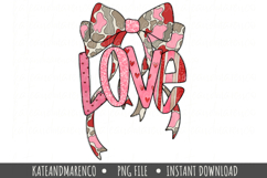 Camo Valentines Day PNG | Love PNG | Valentine Coquette Product Image 1