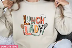 LUNCH LADY PNG, Lunch Lady Sublimation PNG Product Image 3