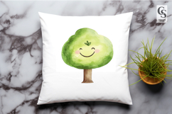 Cute Smiling Tree Clipart Sublimation PNG Product Image 2