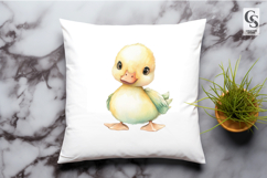 Cute Baby Duck Watercolor Clipart Sublimation PNG Product Image 3