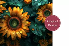 Sunflowers Tumbler Sublimation, Flowers Sublimation Design Product Image 2