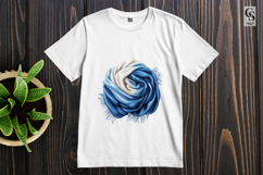 Blue and White Winter Scarf Clipart Sublimation Png Product Image 2