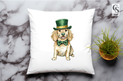 Cute Green Top Hat Dog Clipart Sublimation PNG Product Image 3
