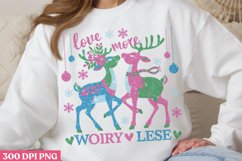 Love More Worry Less PNG, Motivational Sublimation PNG Product Image 2