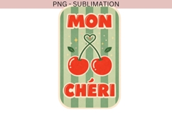 Mon Chéri PNG | Cherry Love Design | Cute Retro Cherry Product Image 2