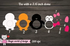 Penguin candy dome Svg , 3d svg cut file, Couple Ornament Product Image 4