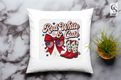 American Heart and Soul Highland Cow Patriotic Sublimation Product Image 2