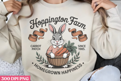 Hoppington Farm PNG, Vintage Easter Rabbit Bunny PNG Product Image 1