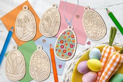 Easter Eggs Ornaments Laser Glowforge SVG Product Image 2