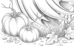 Halloween coloring page for adults. Coloring book pumpkin. Product Image 4