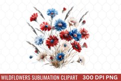 Wildflowers Sublimation Clipart Product Image 1