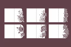 Various Beautiful Flowers Card Cover Papercut Template Product Image 2