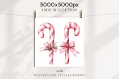 Christmas Lollipop Sugar Candy Cane Sweets Clipart PNG Product Image 3