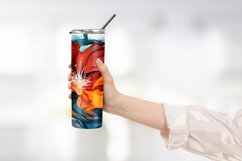watercolor Blooming flower tumbler warp sublimation Product Image 2