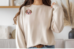 Cute Puppy Dog Face Keychain Embroidery Product Image 3