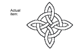 Cross stitch Celtic knot 4 point black ornament Nordic embro Product Image 2