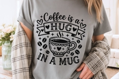 Coffee Is A Hug In A Mug Svg, Coffee Lover Svg. Product Image 3