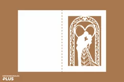 Wedding Couple Kiss at The Altar Card Cover A5 Papercut Product Image 2