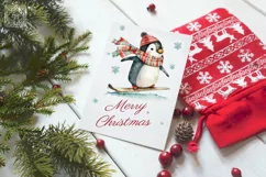 Watercolor Penguins cliparts. 4 PNG sublimation Product Image 4