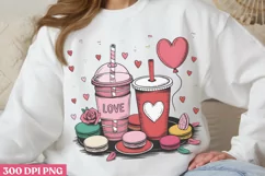 Love PNG, Coffee Valentine Sublimation PNG Product Image 1