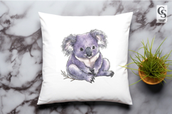 Cute Koala Watercolor Clipart Sublimation PNG Product Image 2
