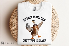 Duck With Duct Tape And Sunglasses Sublimation Png