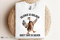 Duck With Duct Tape And Sunglasses Sublimation Png