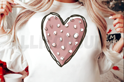 Whimsical Heart Illustration With Polka Dots And Hand Drawn Product Image 2