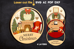 Merry Christmas Sign SVG laser cut files for Glowforge Product Image 2