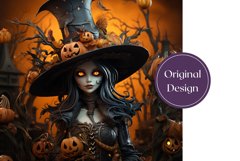 3D Halloween Witch Tumbler Wrap, Halloween Sublimation Product Image 2