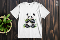 Cute panda with bamboo clipart sublimation png Product Image 2